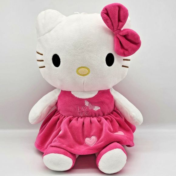 Hello Kitty Plush Doll 15" Pink Love Hearts Wings Girl Gift Stuffed Animal Toy - Picture 1 of 8